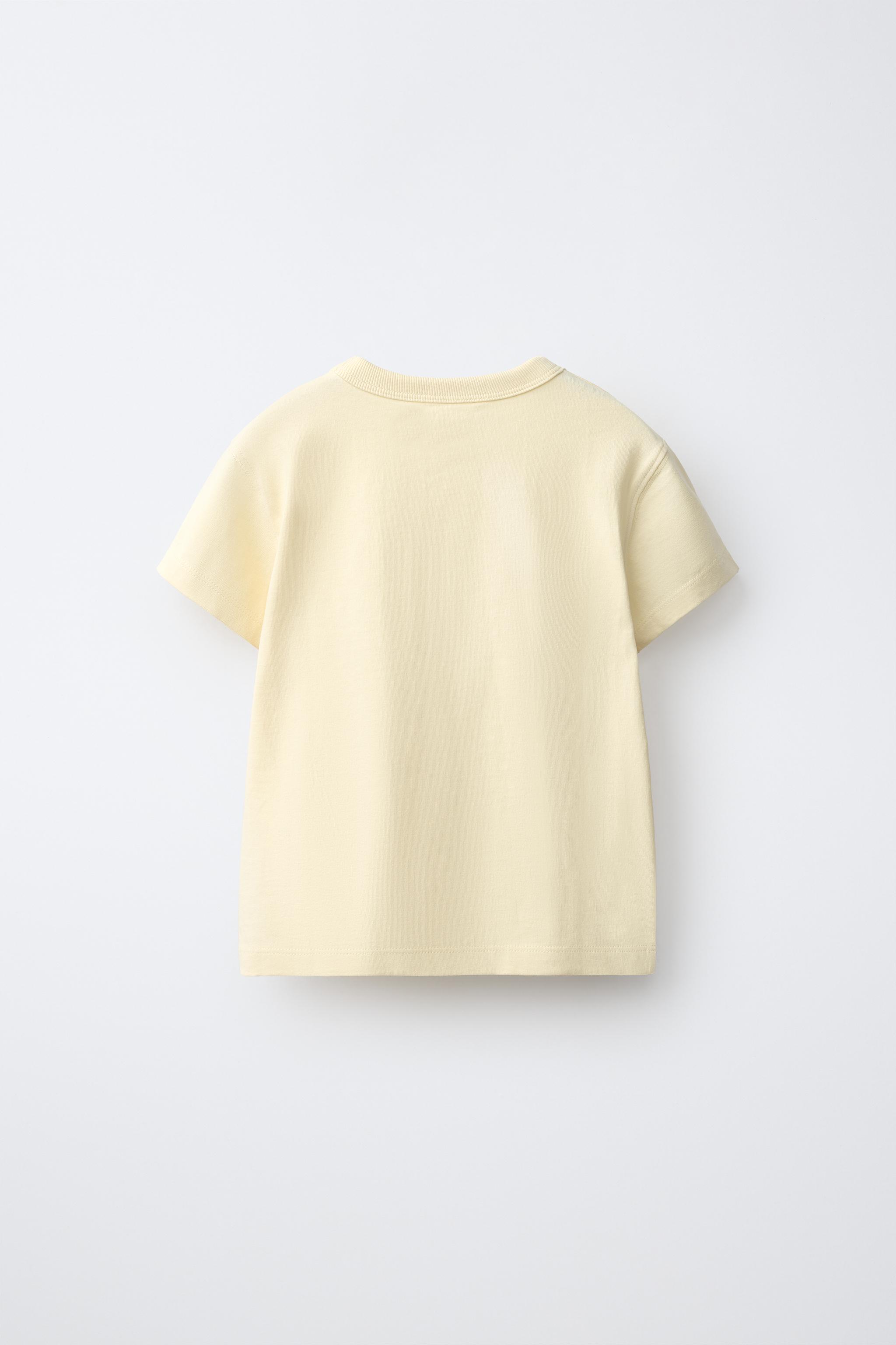 RUSTIC COTTON T-SHIRT — Yellow