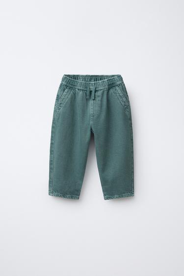 ТВІЛОВІ ШТАНИ BAGGY - Зелений Zara