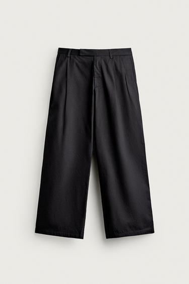 RELAXED FIT PLOOIBROEK - Indigo van Zara