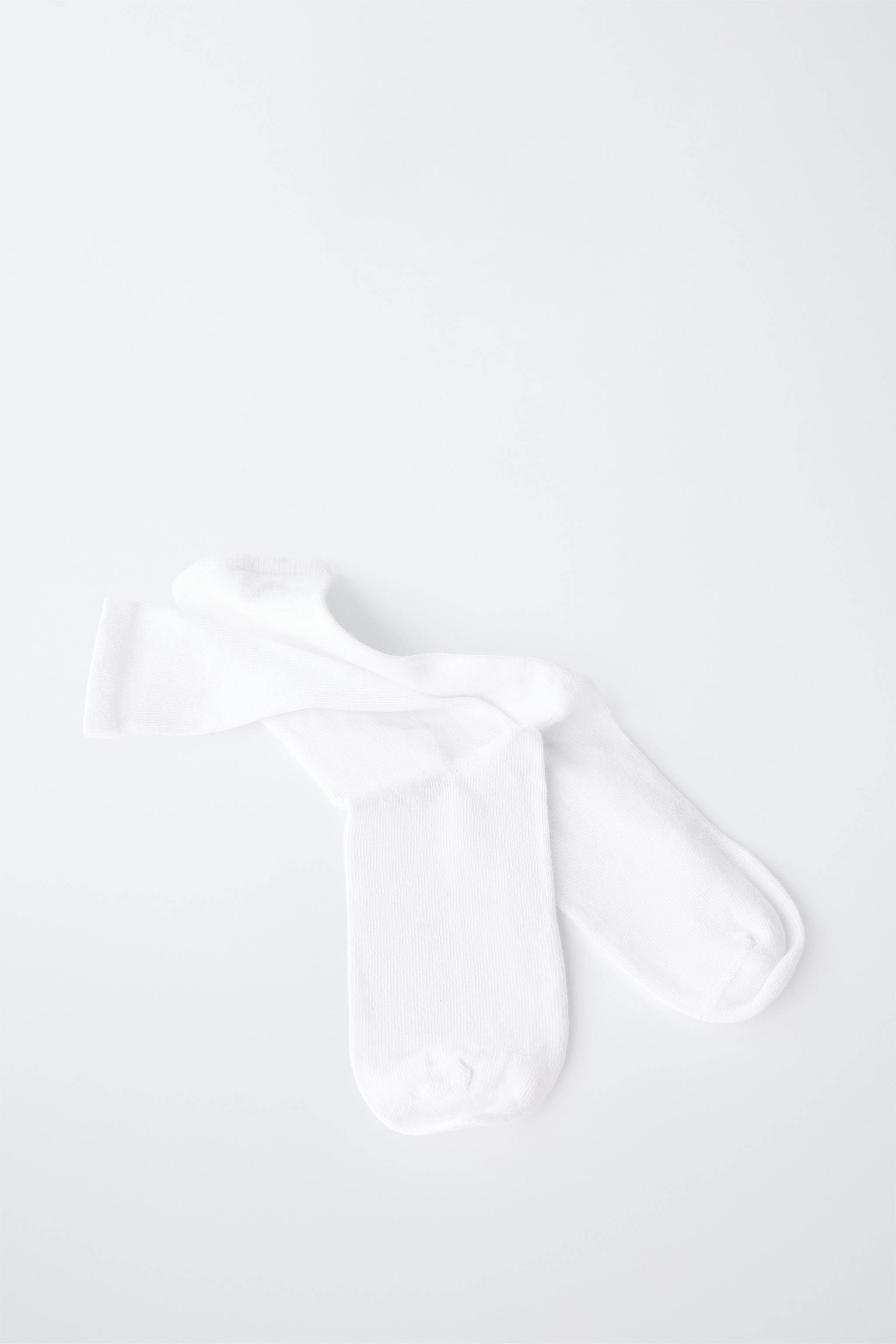 FOUR-PACK SOLID MID-CALF SOCKS — White