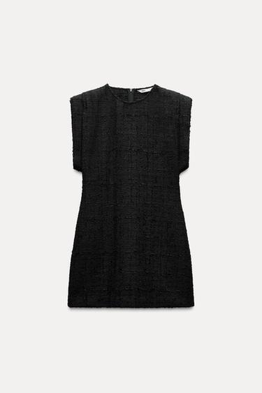 ZW COLLECTION SHORT TEXTURED DRESS - Black by Zara