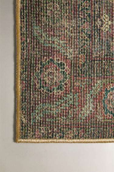 VINTAGE COTTON RUG - Multicoloured by Zara