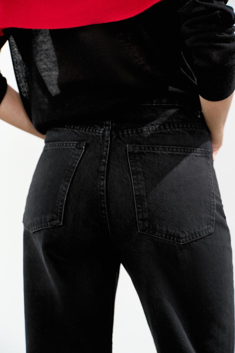 Jeans de tiro alto y pierna ancha TRF 5