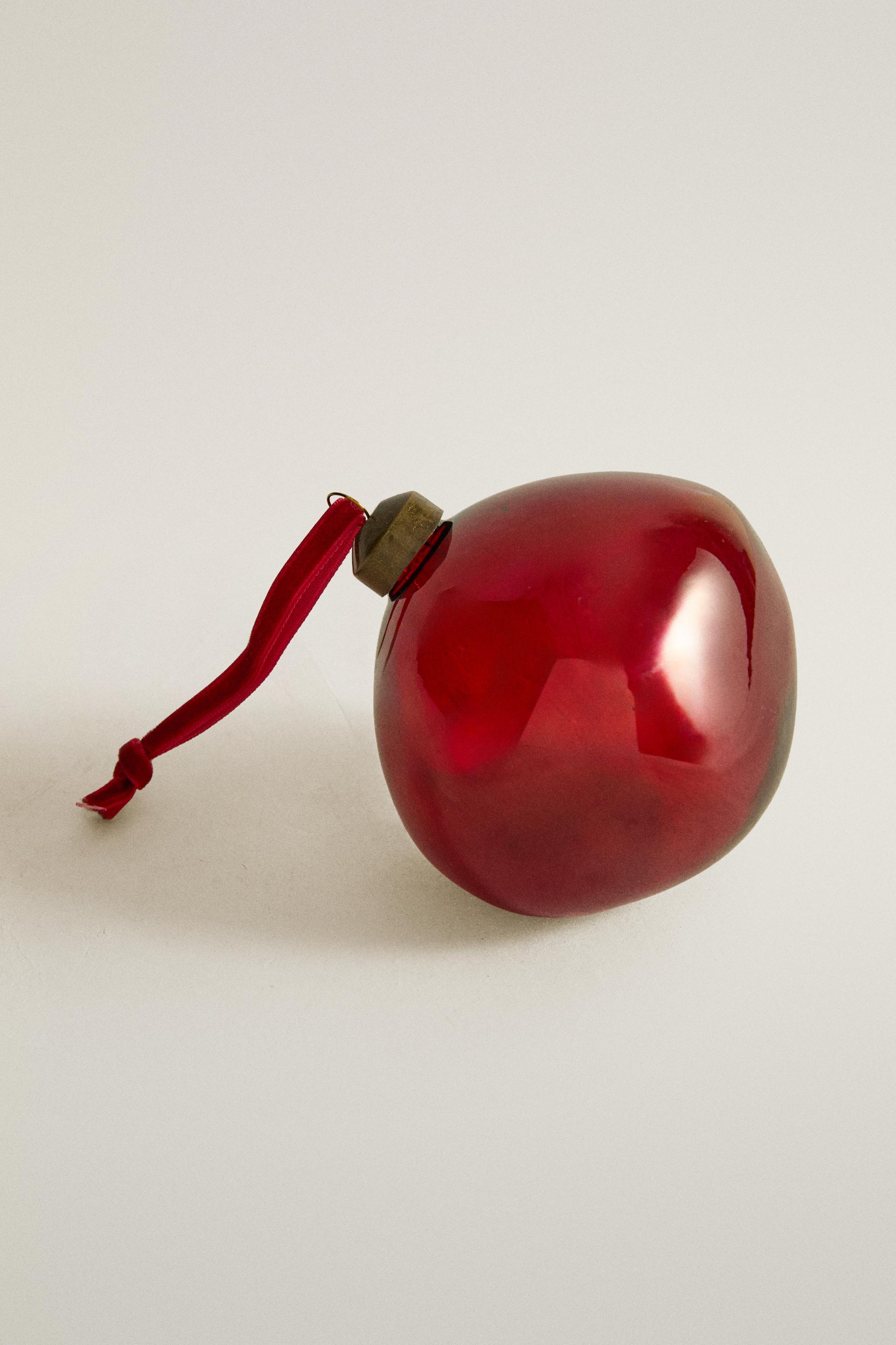 BOROSILICATE GLASS IRREGULAR BALL CHRISTMAS TREE DECORATION