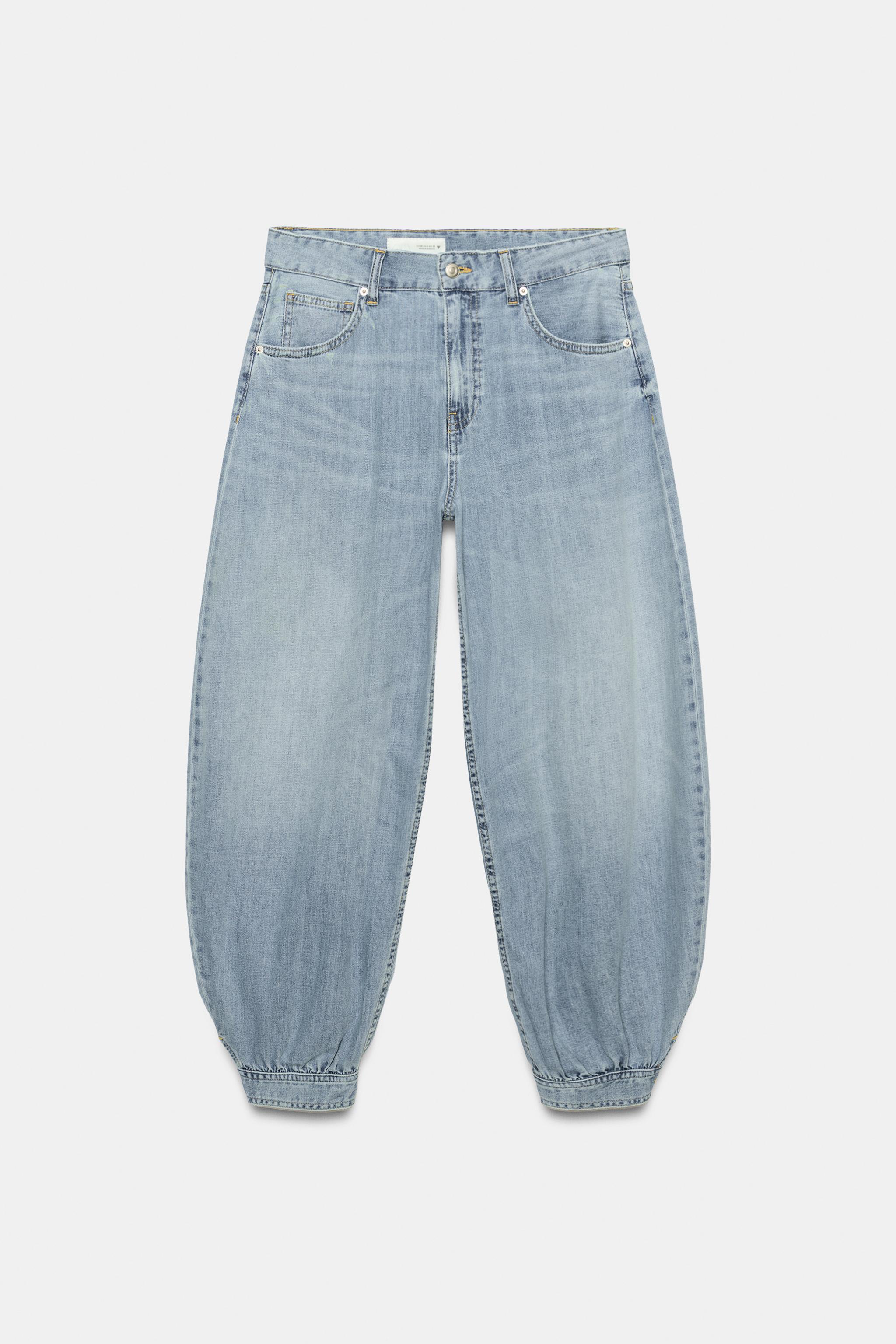 Zara Trf Orta Bel Balon Paça Jean görsel 7
