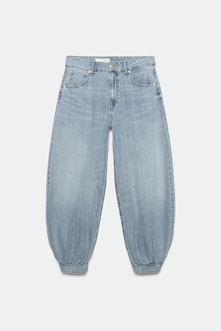 Jeans globo de tiro medio TRF 7