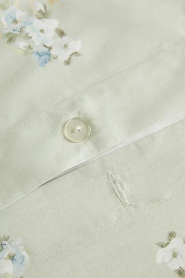 SATÉNOVÝ POVLAK NA PŘIKRÝVKU POLNÍ KVĚTINA - Zelená od Zara