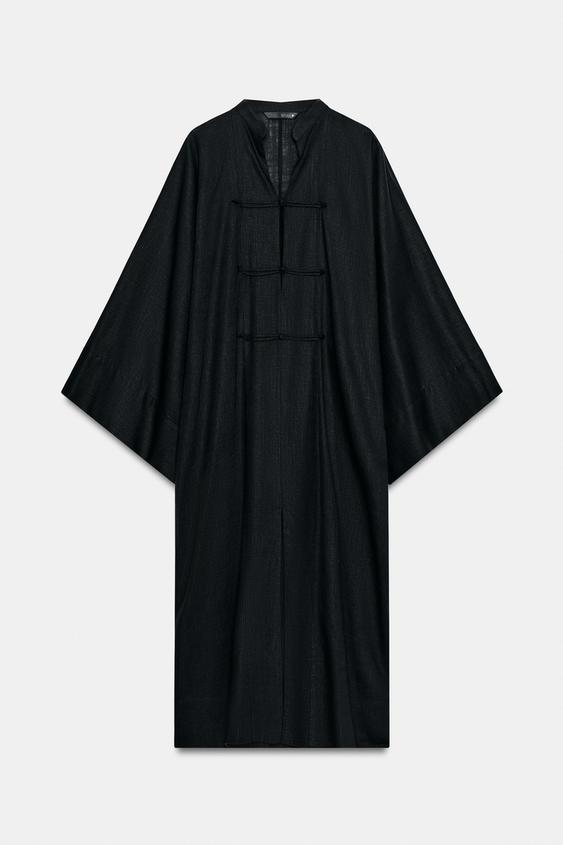 ROBE TUNIQUE À BRANDEBOURGS ZW COLLECTION - Noir de Zara - Image 5