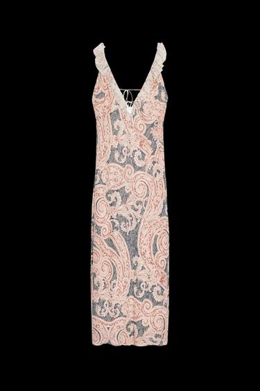 BEDRUCKTES KLEID IN LINGERIE-OPTIK ZW COLLECTION - Print von Zara - Bild 0