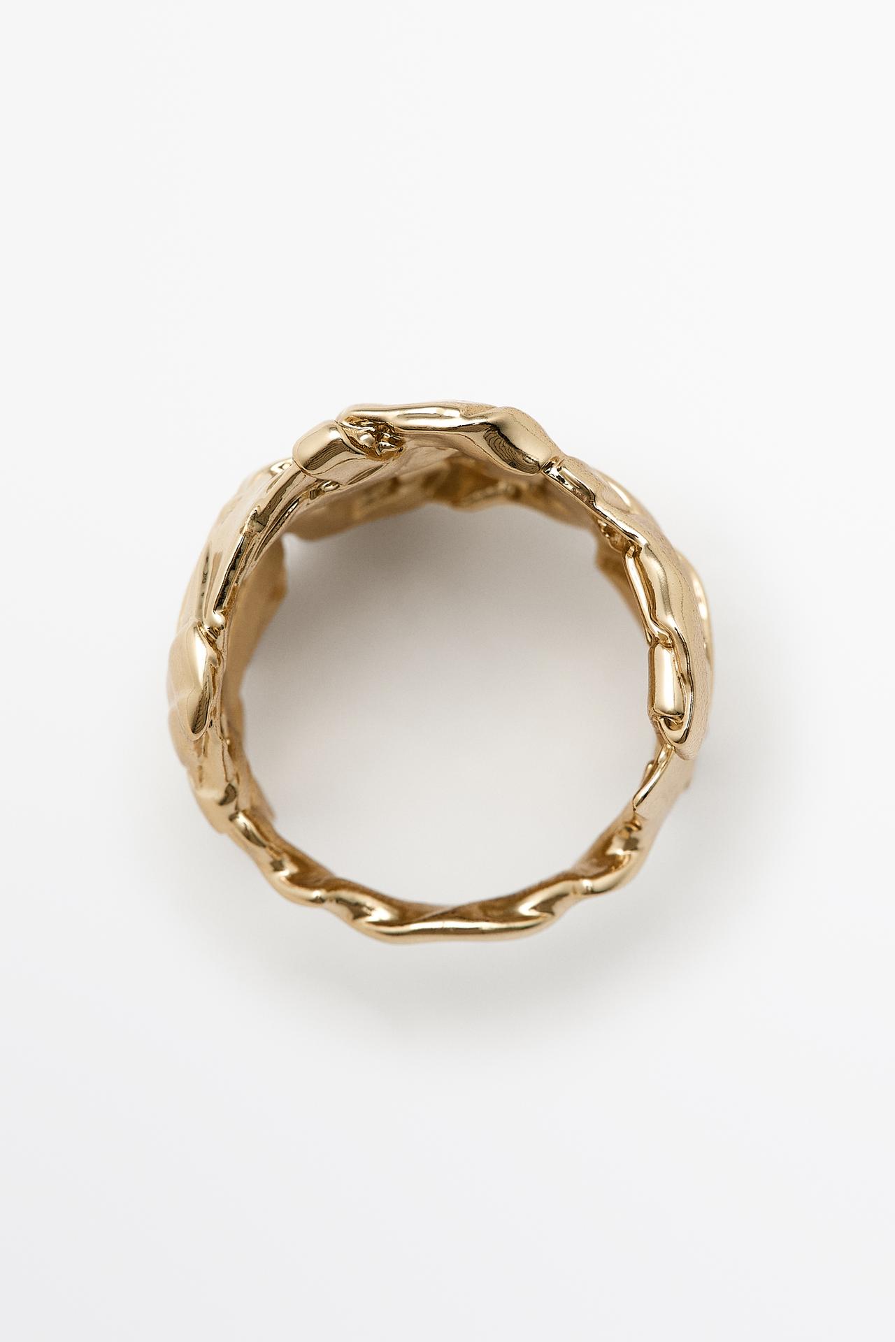 Basket detail ring — Golden