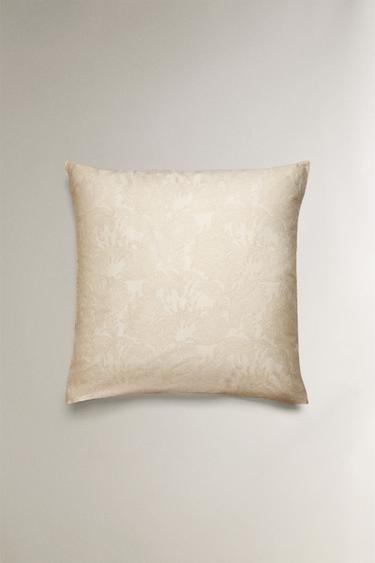 PAISLEY PRINT SATEEN PILLOWCASE - Ecru by Zara - Image 1