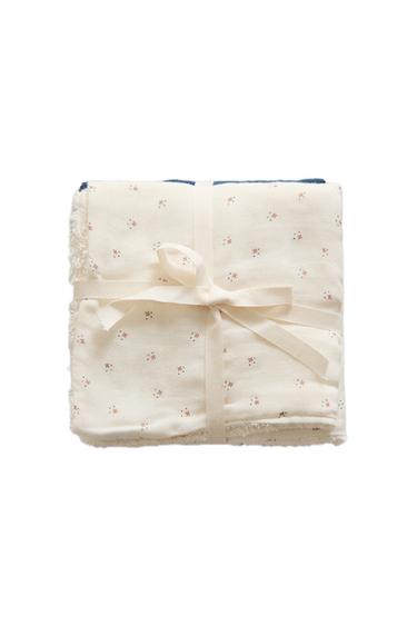 MINI FLORAL BABY TOWEL (SET OF 3) - Ecru by Zara