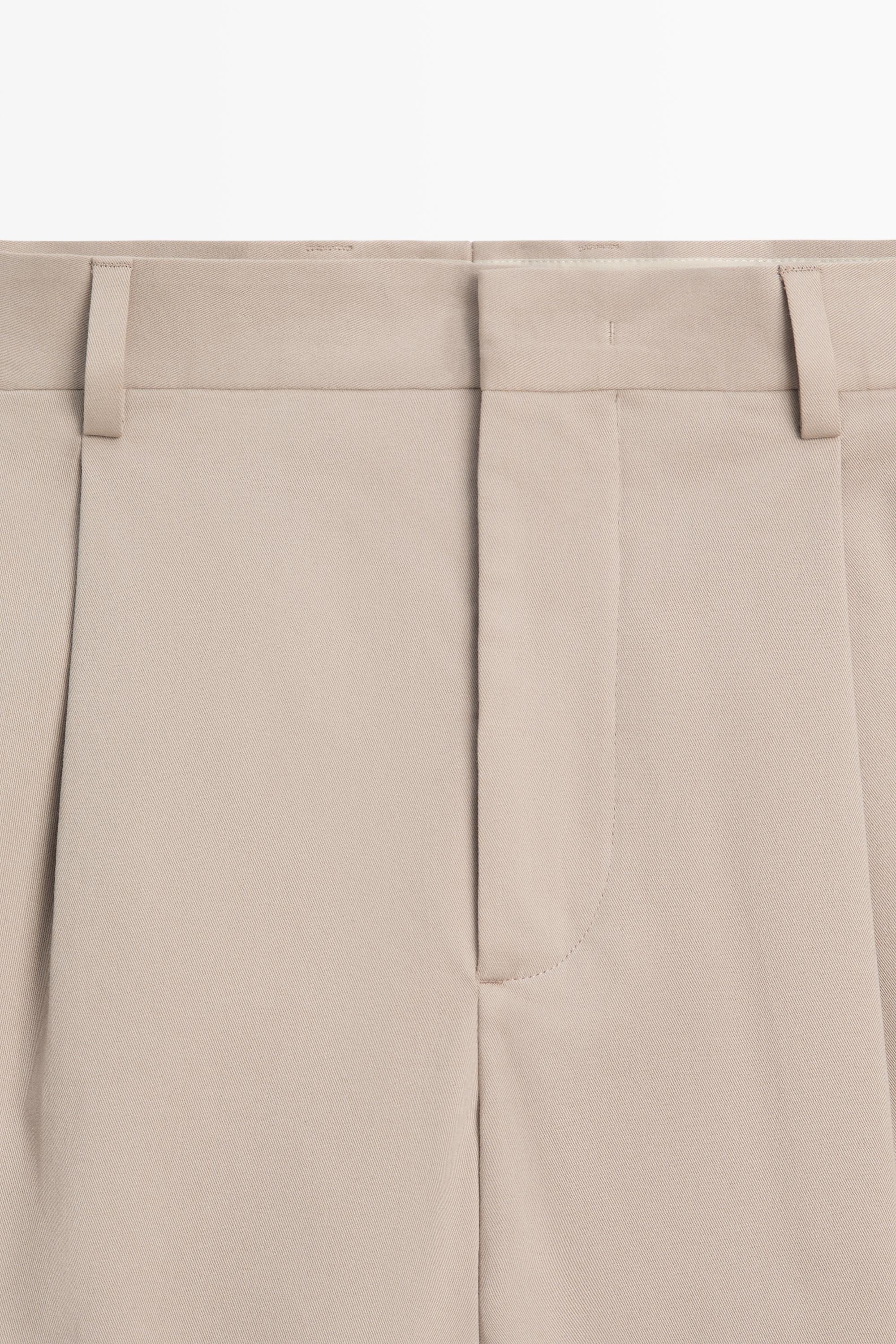 Cotton blend darted pants