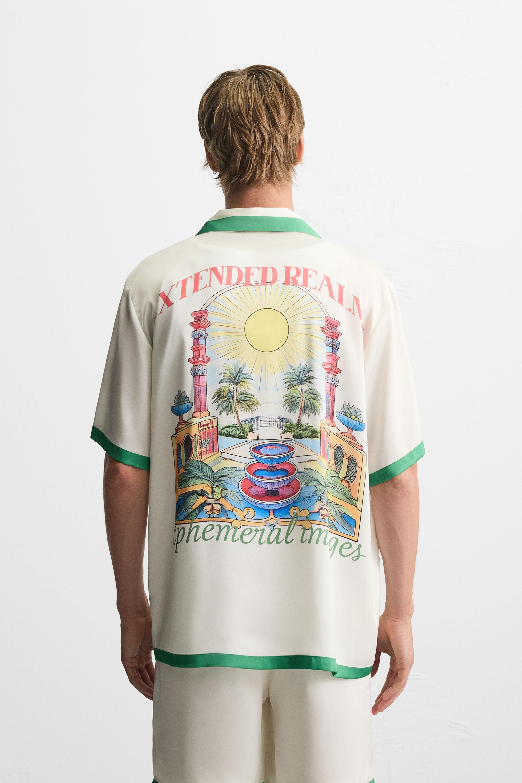 【SATIIIZ】Melran Color Matching Stripe Short Sleeve T-Shirt DS Art Multi Mix Colorful Print Short Sleeve Polo Shirt