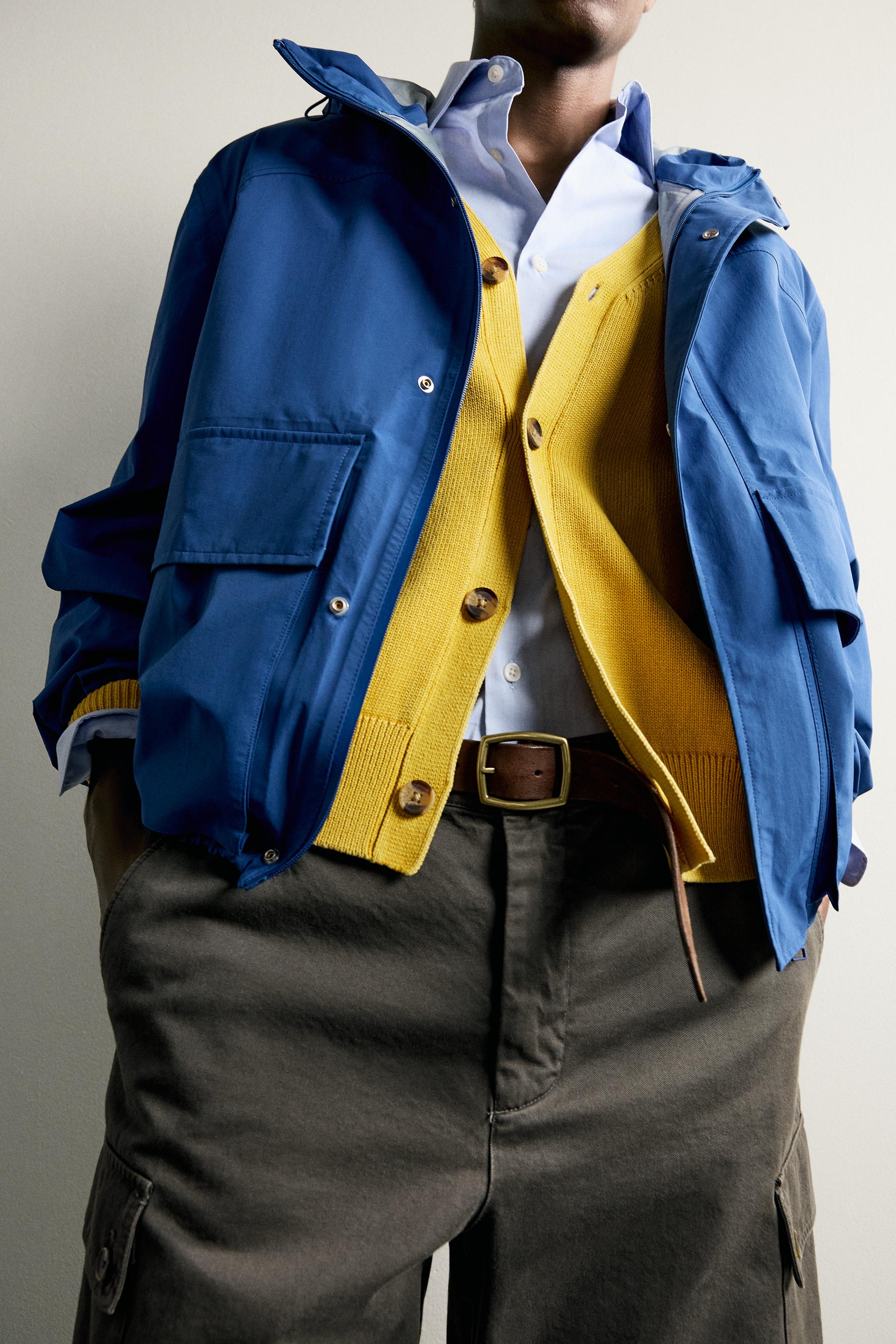 RELAXED FIT HOODED TECHNICAL JACKET