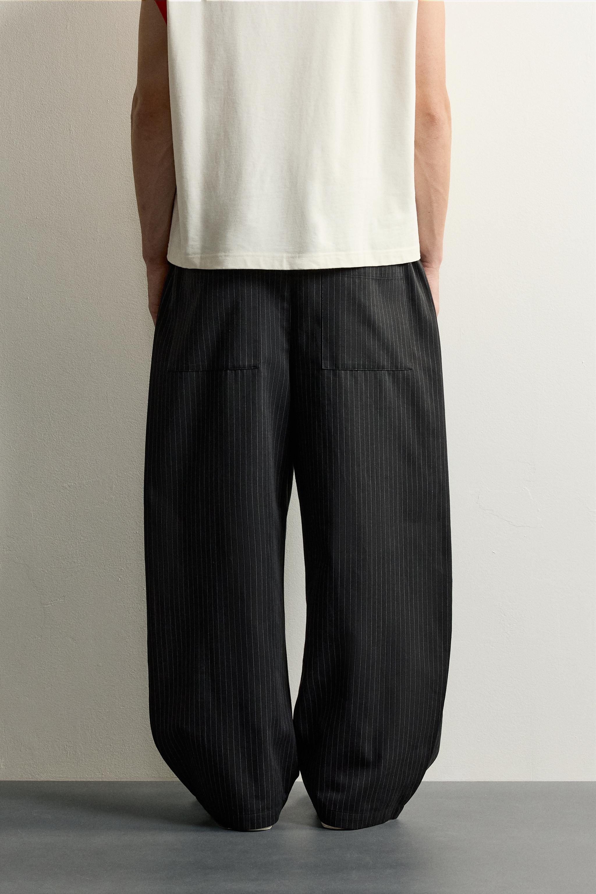 Zara YAN PİLELİ BALON FIT PANTOLON görsel 3