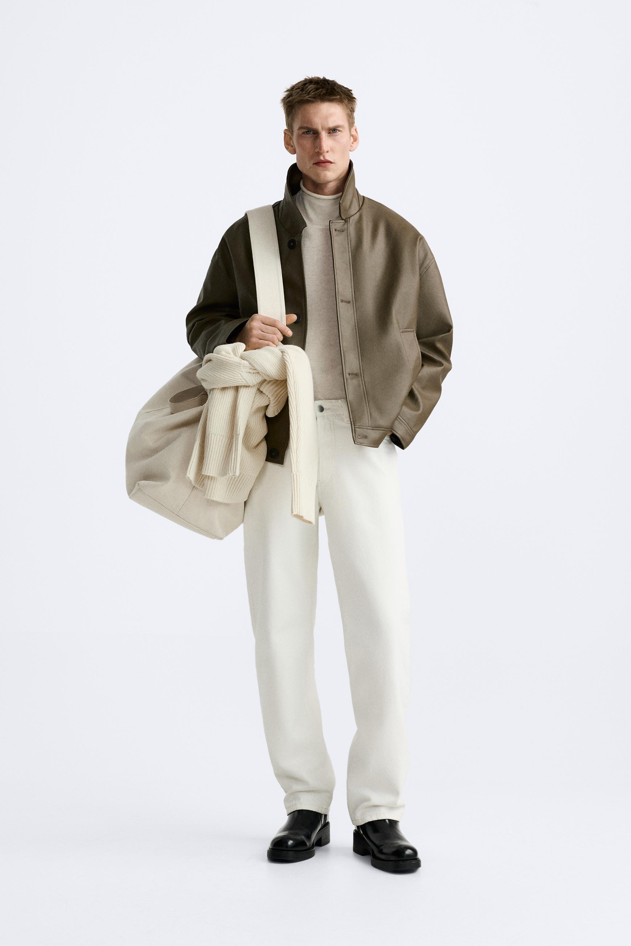 FAUX LEATHER BOXY FIT JACKET - Mink | ZARA United States