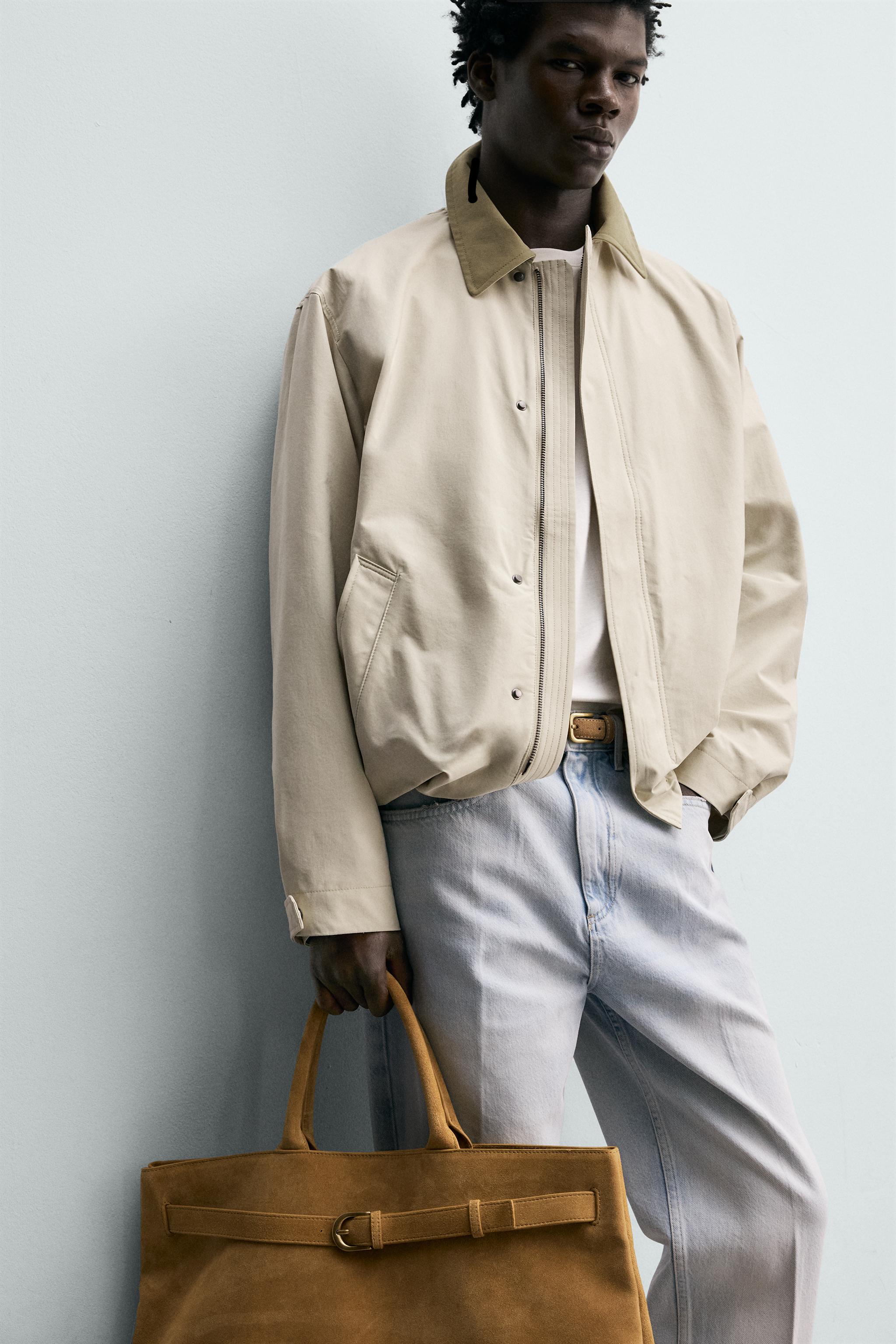 コントラストカラーテクニカルジャケット - アイス グレー | ZARA
