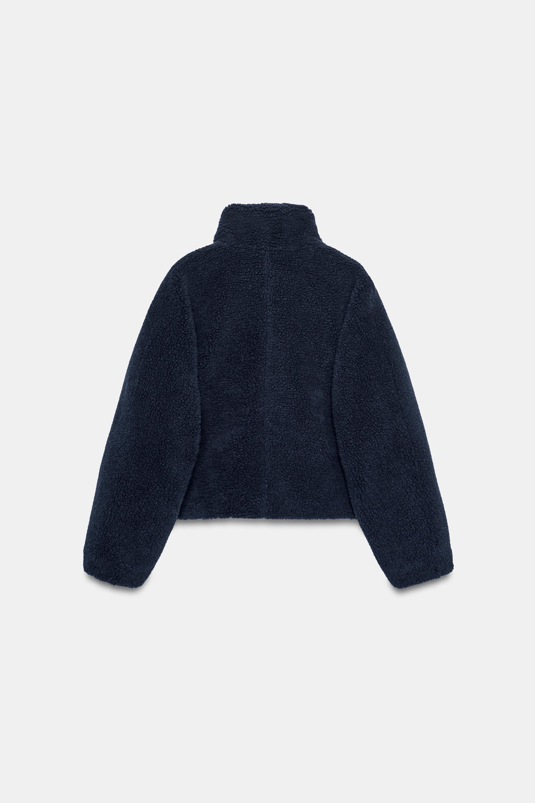 FAUX SHEARLING JACKET WITH COMBINED POCKET