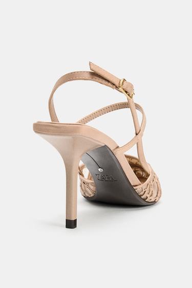 CHAUSSURES À TALONS BRODÉES - Beige de Zara - Image 3
