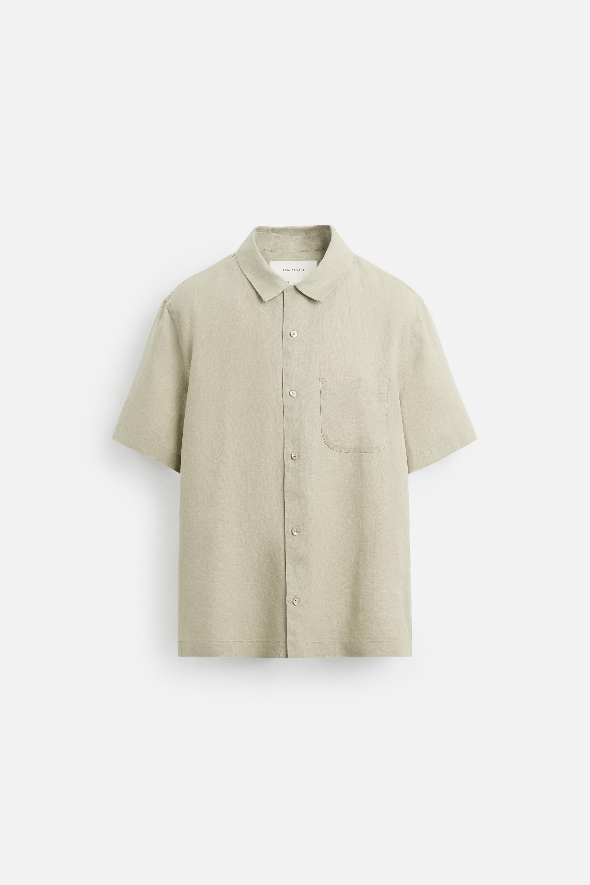 リネン100%シャツ - ライトベージュ | ZARA Japan / 日本