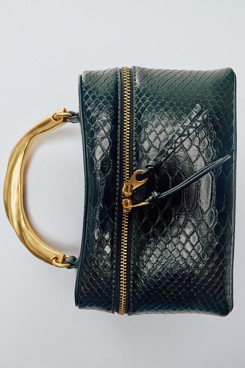 EMBOSSED-EFFECT VANITY BAG