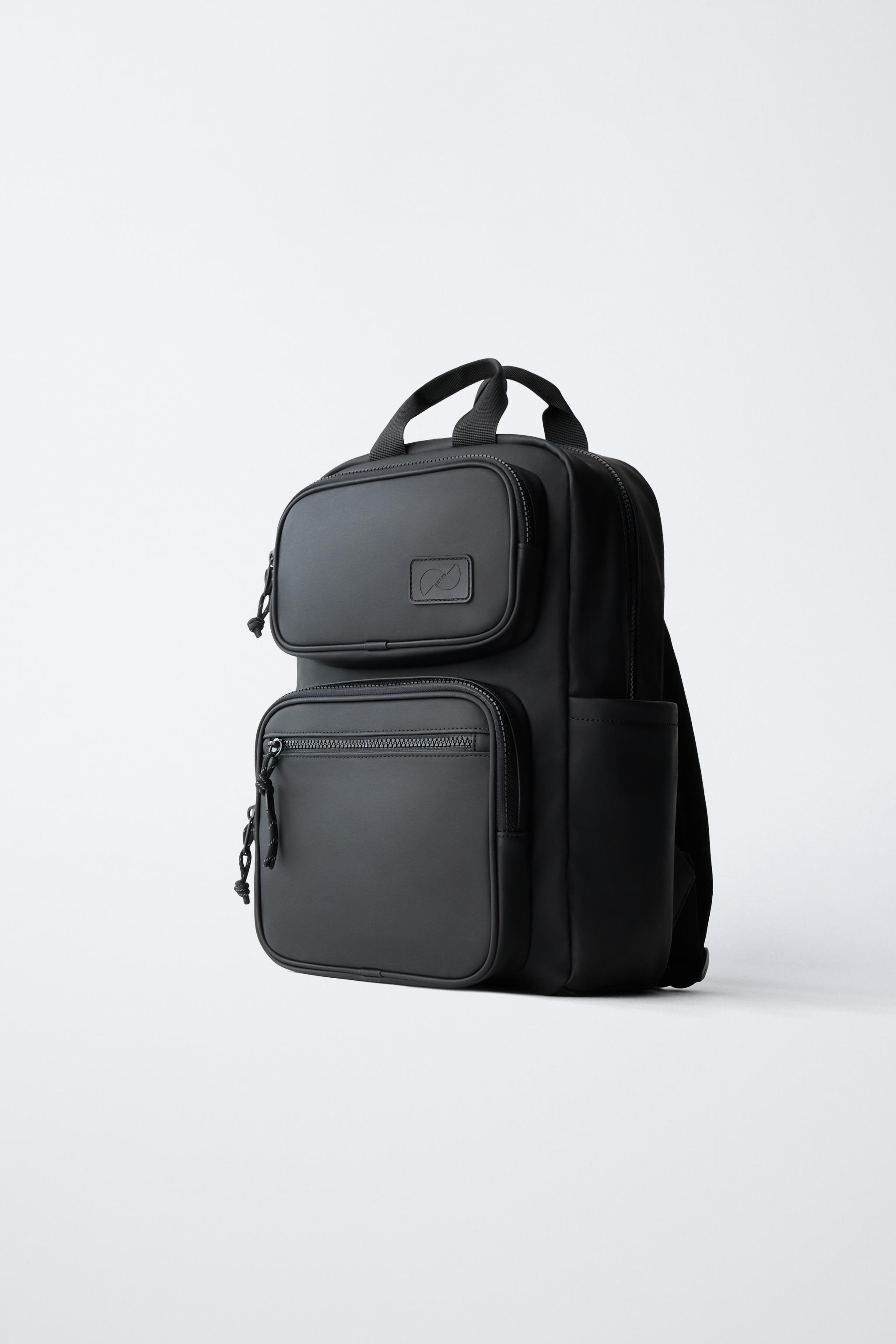 RUBBERIZED BACKPACK — Black
