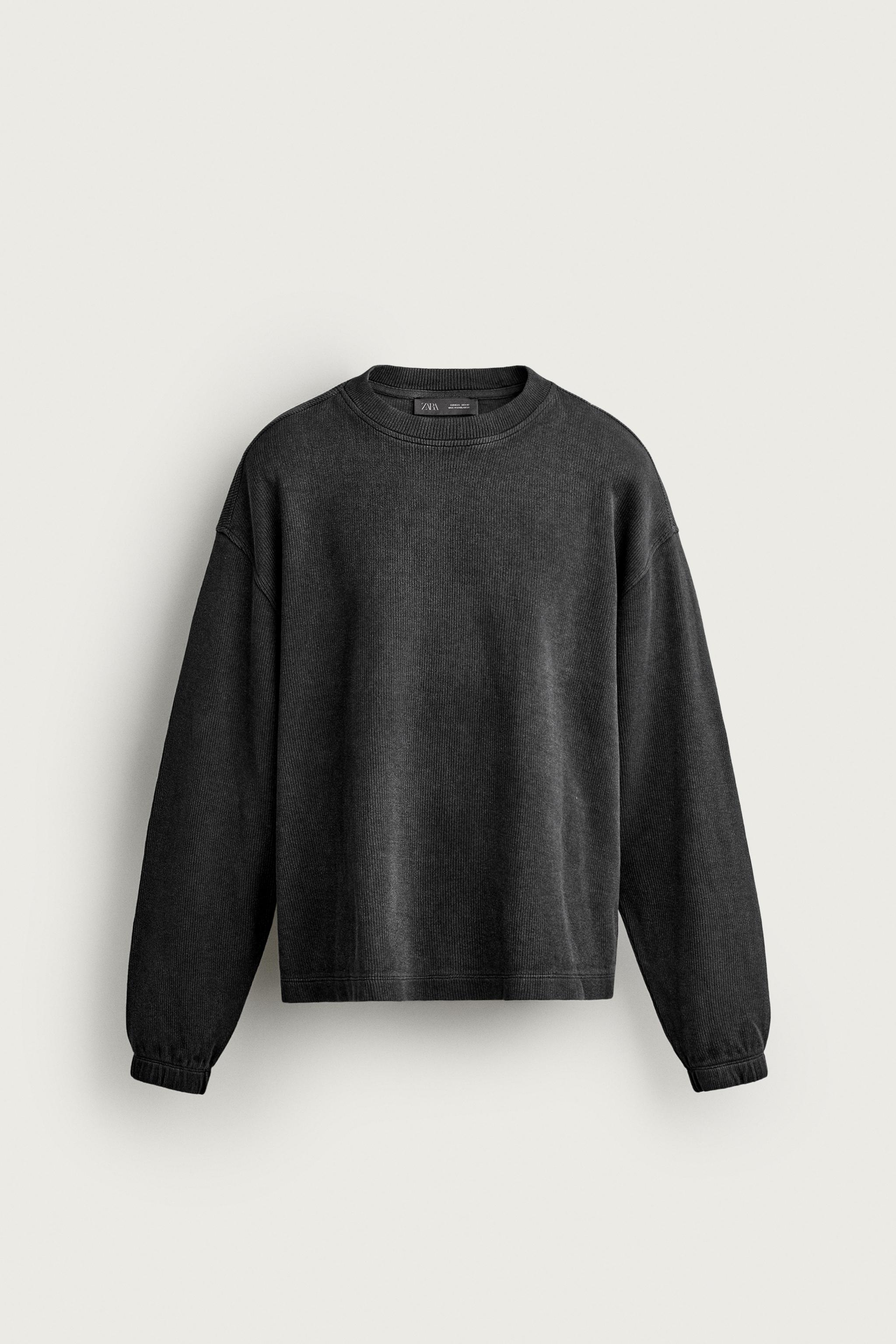 RELAXED FIT RIBBED SWEATSHIRT