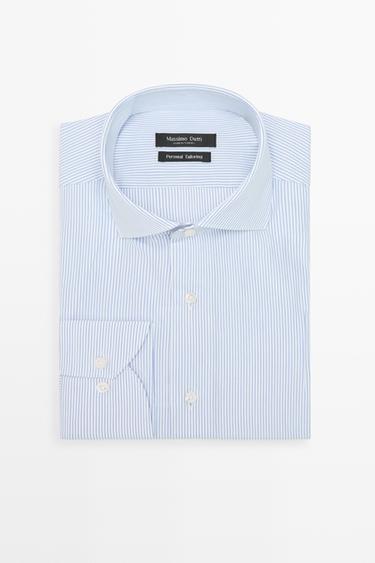 100% cotton striped shirt — White 1