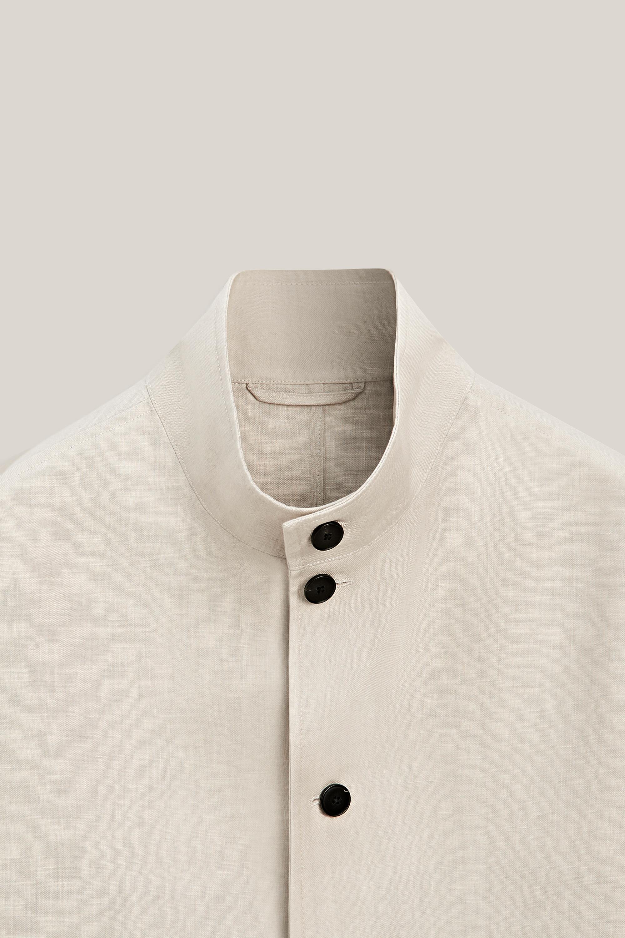 High neck linen jacket - LIMITED EDITION