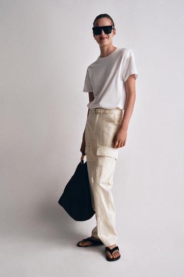 PANTALON PATCHWORK - THE ITEM ZARA WOMAN - Écru de Zara