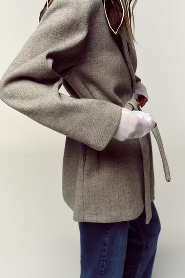 BLAZER SOFT CINTURÓN - Arena / Vigoré de Zara