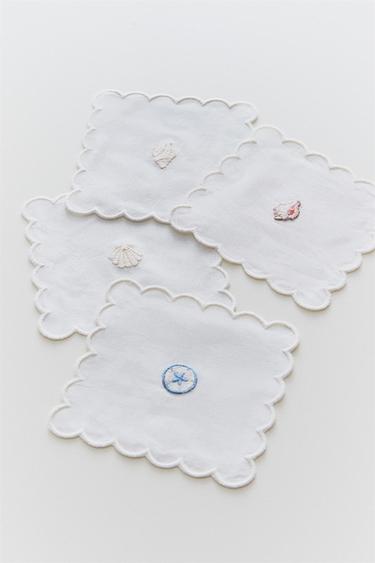 PACK PORTAVASOS RAMIO CONCHAS (PACK DE 4) - Blanco de Zara