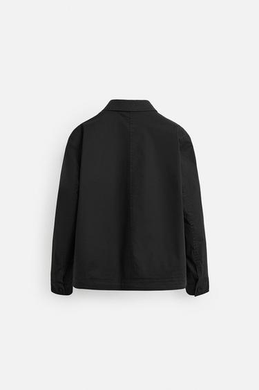 OVERSHIRT WITH POCKETS - Black by Zara - Image 7