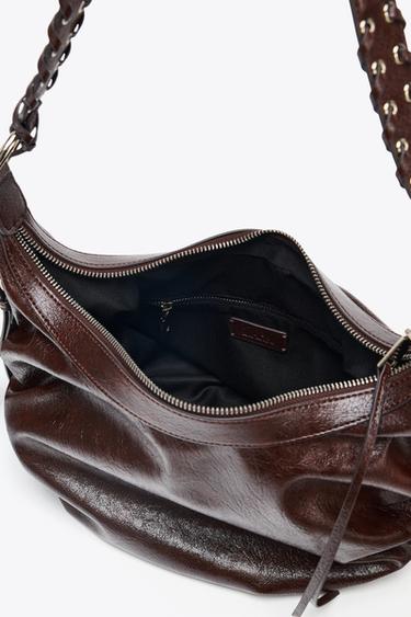 FRINGED SHOULDER BAG - Burgundy Red by Zara - Image 5
