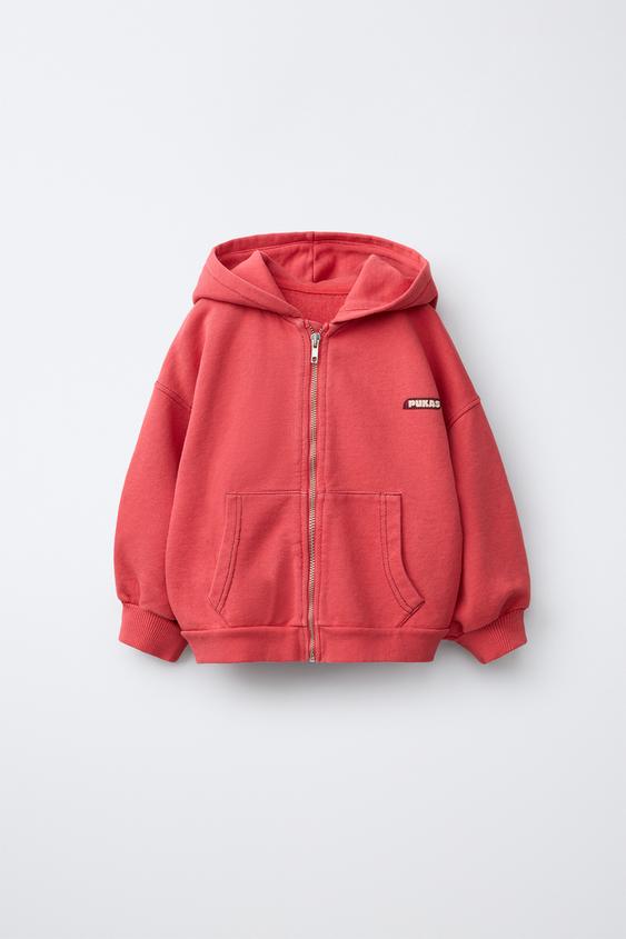 سويت شيرت بغطاء رأس PUKAS SURF - أحمر الخاص بـ Zara - صورة 0
