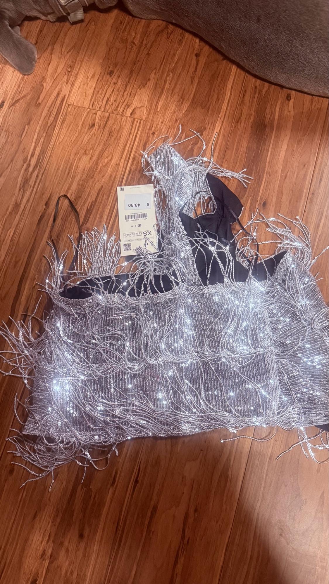 SEQUIN WRAP HALTER TOP - Image 2