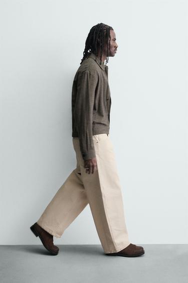 Zara BALLOON FIT JEANS - Ecru