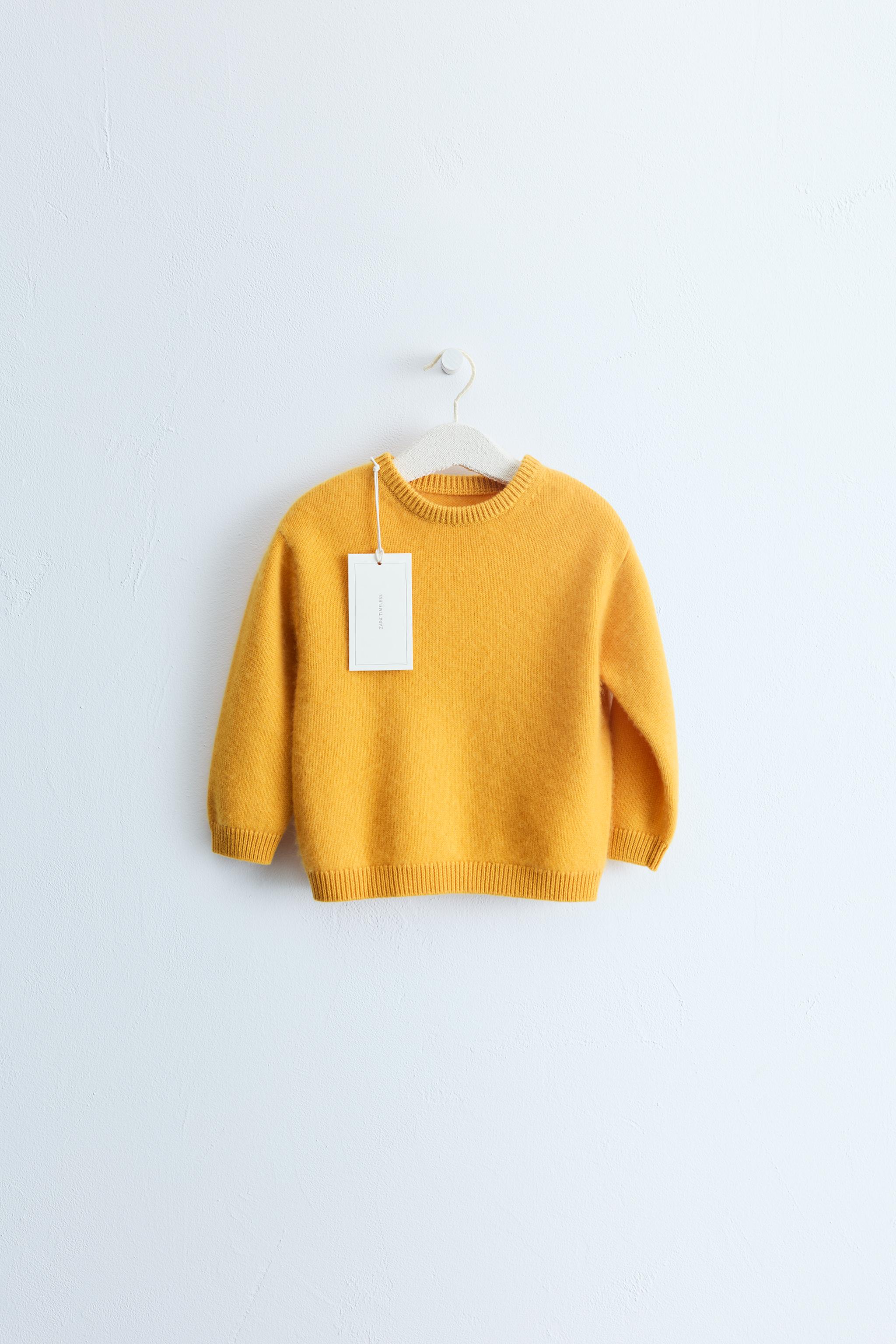 ZARA TIMELESS - 100% CASHMERE SWEATER — Yellow