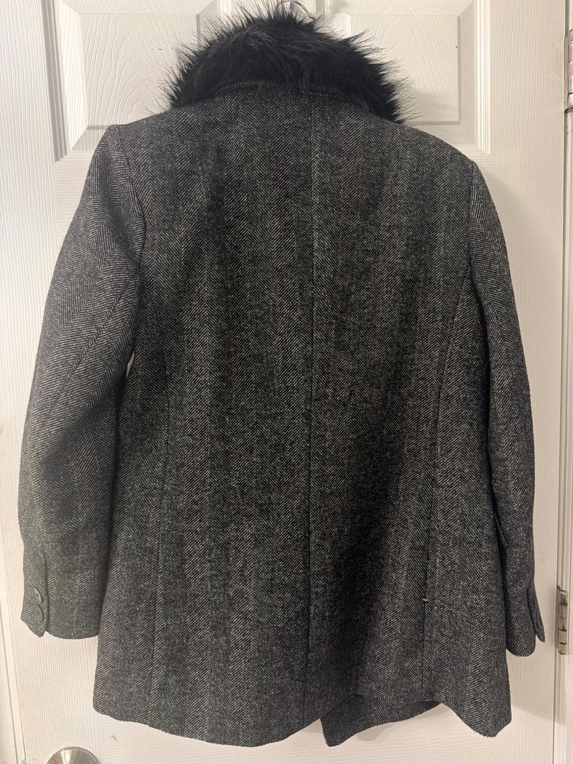 REMOVABLE FAUX FUR LAPEL BLAZER - Image 2