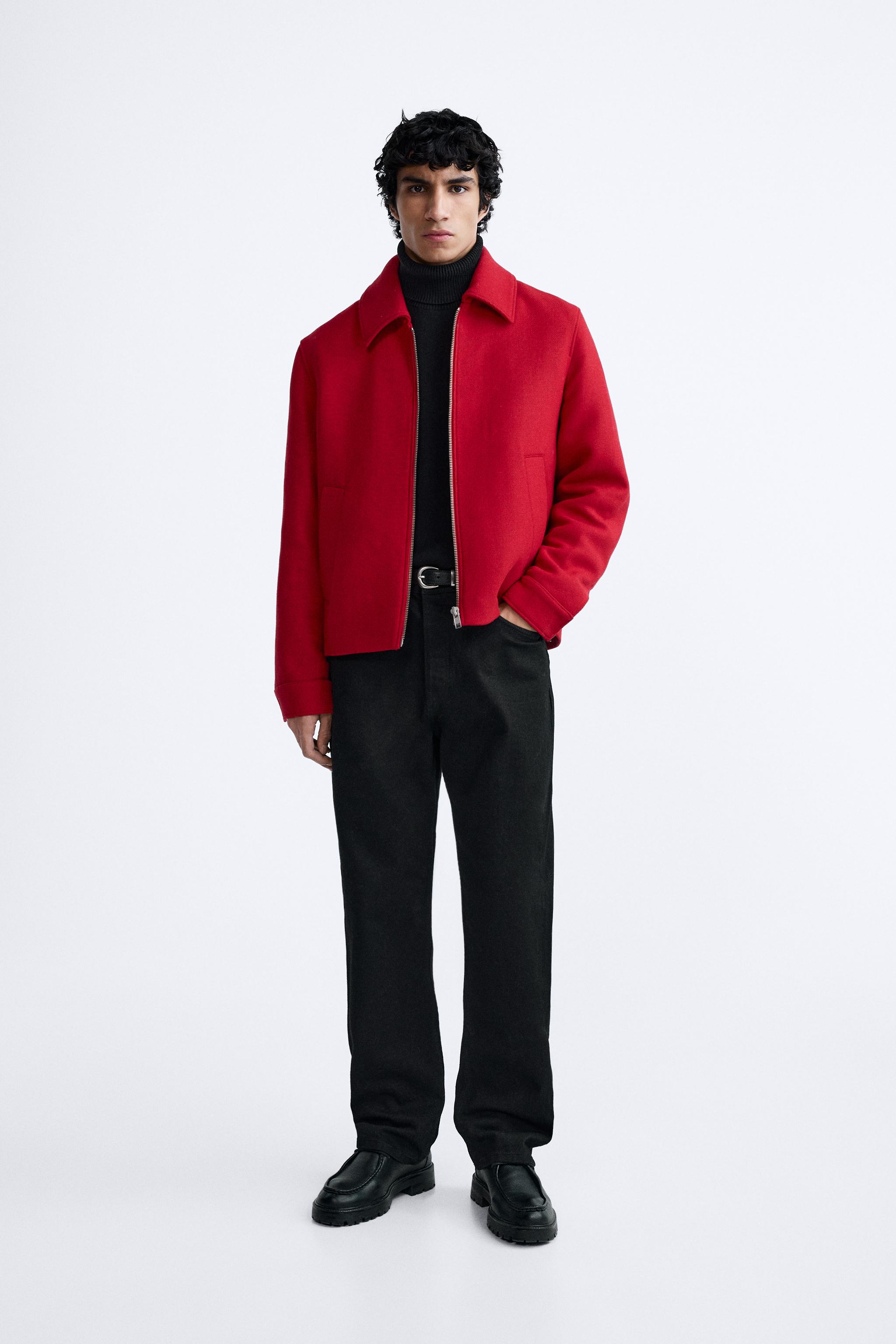 JACKE AUS WOLLMISCHGEWEBE - Rot | ZARA Deutschland / Germany