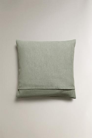 HOUSSE DE COUSSIN UNIE - Vert moyen de Zara - Image 2