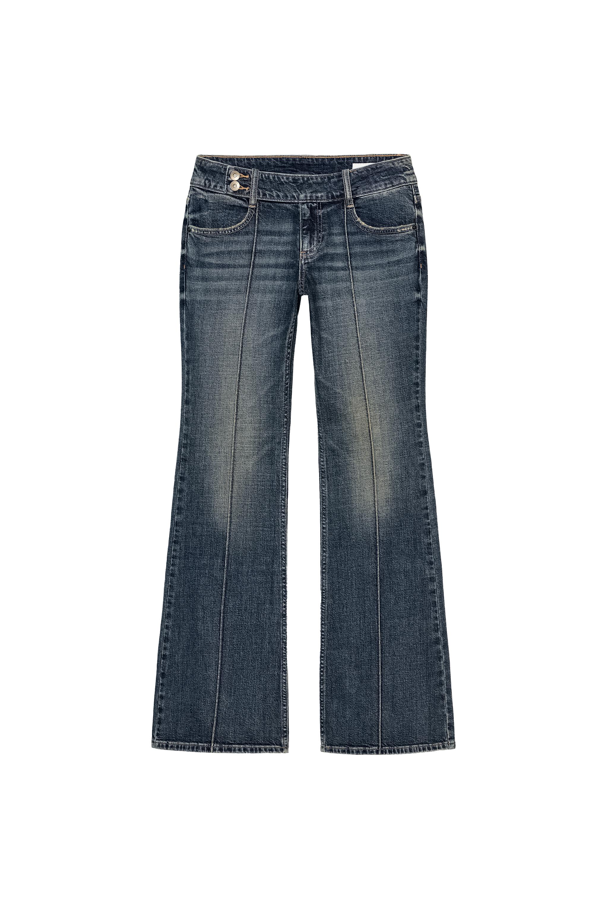 ZARA TRF ローライズブーツカットジーンズ パンツ TRF ローライズブーツカットデニムパンツ - ブルー | ZARA Japan / 日本