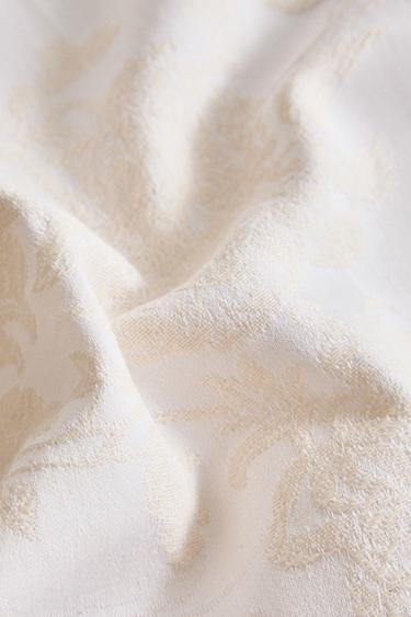 Zara JACQUARD COTTON NAPKIN PACK (PACK OF 2) - Beige