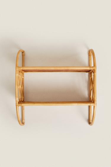 Zara CHILDREN’S RATTAN WALL SHELVING UNIT - Light beige - Image 0