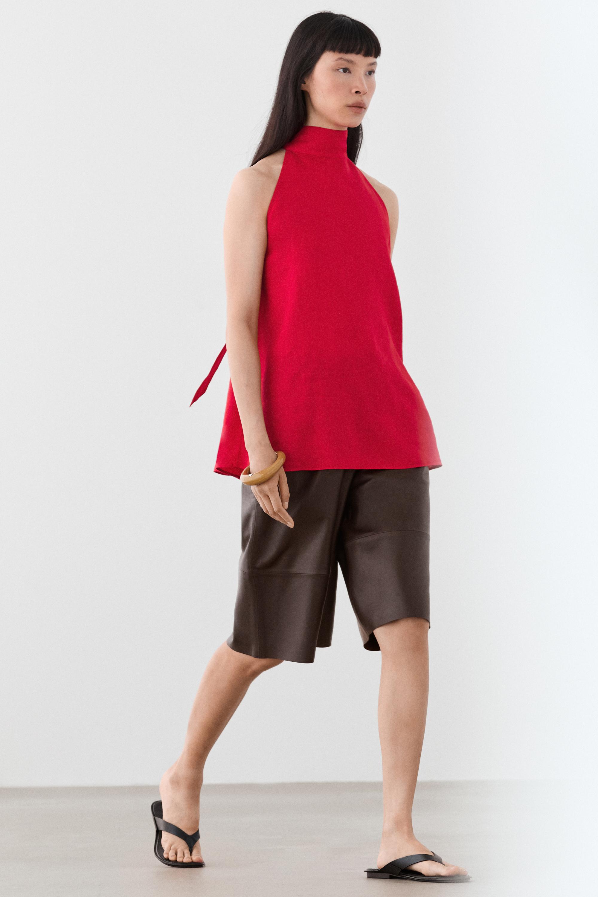 100% linen flowing halter top