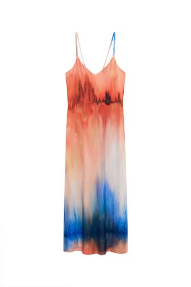 PRINTED STRAPPY DRESS