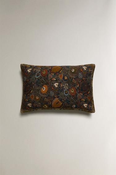 HOUSSE DE COUSSIN JACQUARD FLEURI - Bleu de Zara - Image 2