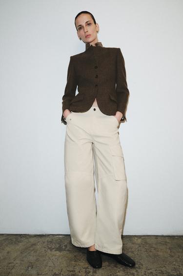 BLAZER AJUSTÉE AVEC LAINE ZW COLLECTION - Multicolore de Zara - Image 4