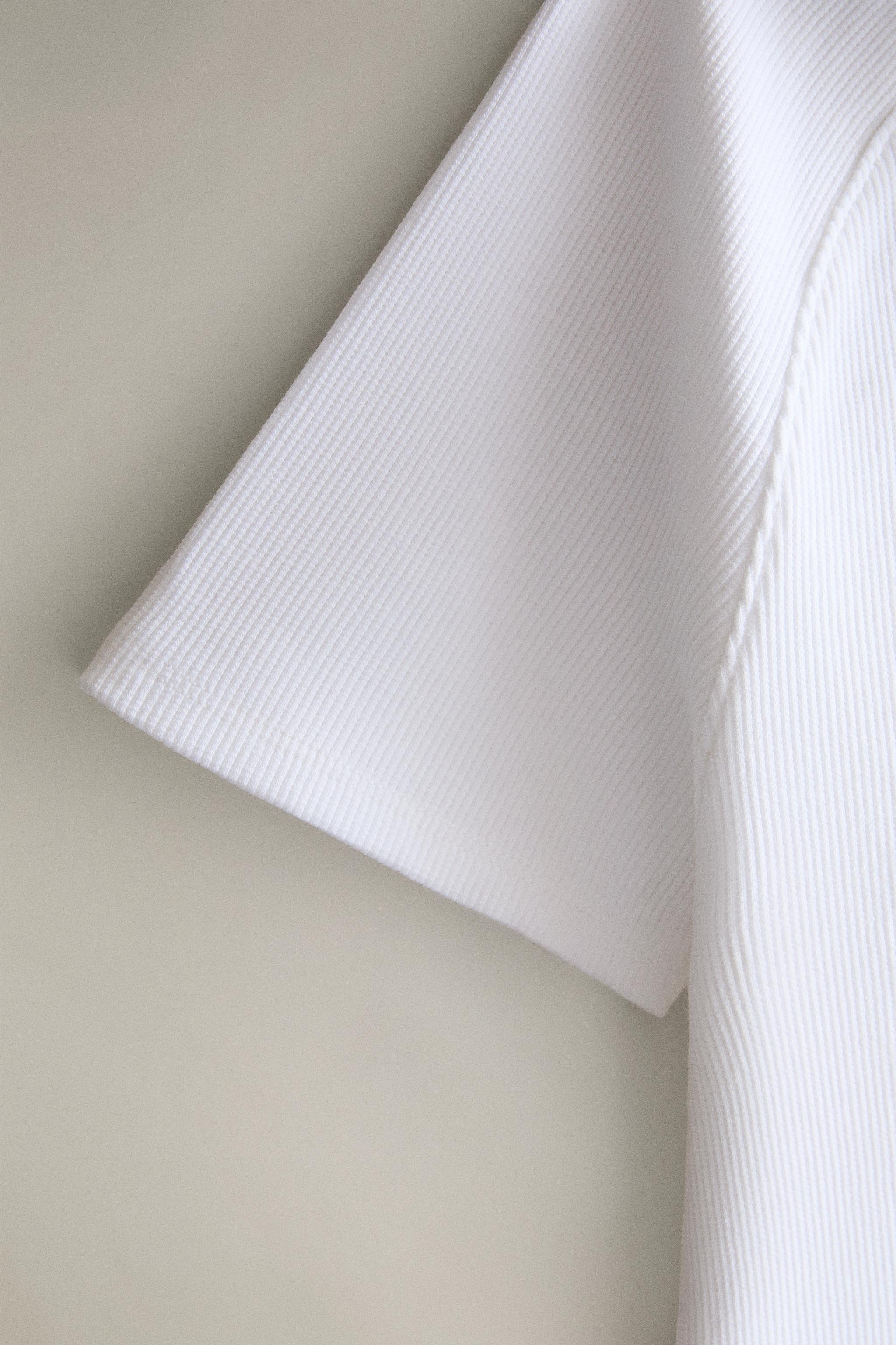 T-SHIRT COTON COL MONTANT